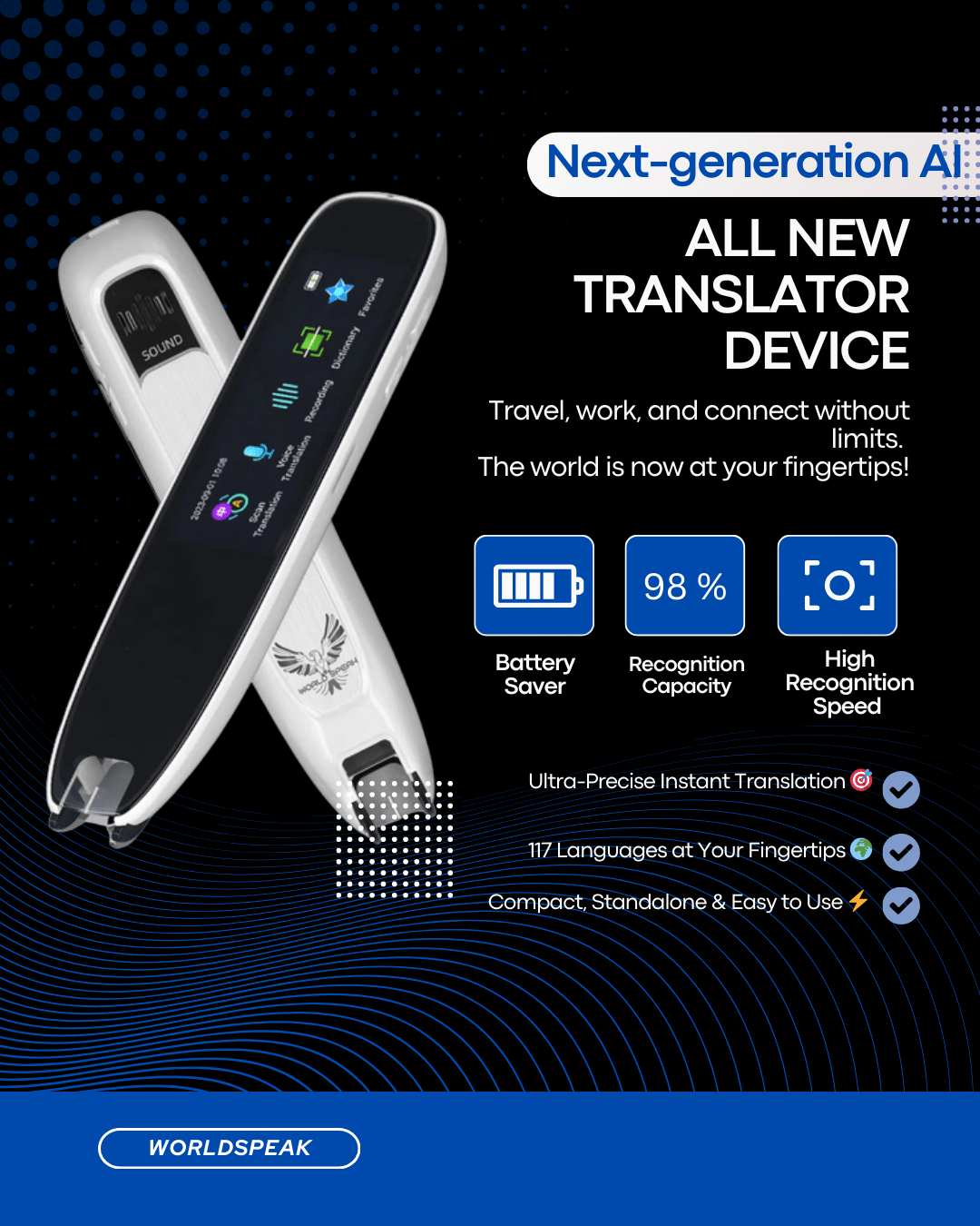 Stylo Traducteur 117 Langues - Worldspeak