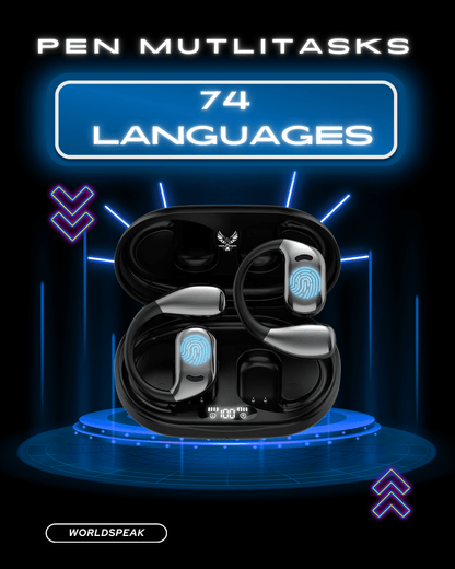 Ecouteurs IA 74 Langues - Worldspeak